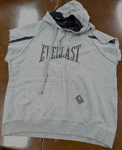 Everlast Pullover Adult Large Hoodie Sleeveless Gray Gym Boxing MMA Size L Mens - Picture 1 of 6