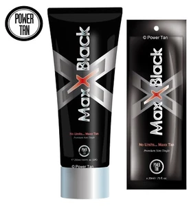 Power Tan Maxx Nero 250ml O 20ml Lozione Lampada Abrozzante Acceleratore Crema - Picture 1 of 3