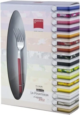 Set Posate 24pz Giannini Inox 18/10 Design Antonella Filippini Colori Assortiti - Immagine 1 di 4