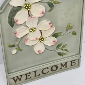 Magnolia Welcome Ibis & Orchids Bonded Marble and Hand Painted Wall Plaque - Picture 1 of 6