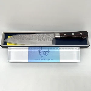 Japanese Sakai Takayuki Hammered Damascus VG10 Santoku Kitchen Knife 180mm Japan - Picture 1 of 17