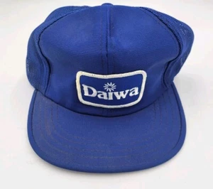 Daiwa Trucker Mütze Kappe Netz verstellbar Druckknopflasche Patch blau - Bild 1 von 5