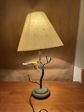Yellow Finch Table Lamp (working Condition) 