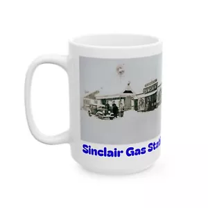Vintage Sinclair Gas Station Ceramics Mug, Diner Home Decor, Retro Coffee Cup, - Picture 1 of 6