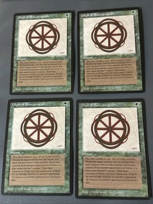 Glyph Of Reincarnation X4 Legends Ex Cond See Pics English - Image 1 of 4