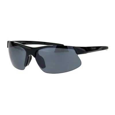 Xloop Sunglasses Mens Wrap Around Half Rim Lite Weight Sports Shades UV 400 - Image 1 of 4