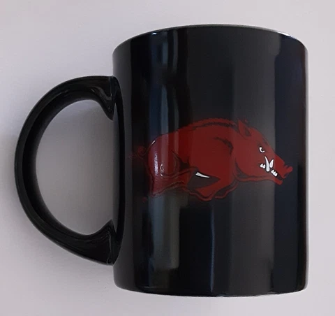 Arkansas Razorbacks Football COFFEE MUG CUP Black/Red logo Cover