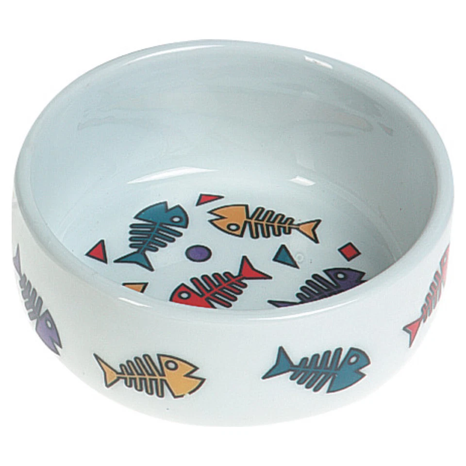 Flamingo Fressnapf Porzellan Color Fish für Katzen mit bunten Fischen - Bild 1 von 1