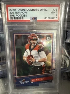 Tarjeta de radiocontrol Panini Donruss Joe Burrow The Rookies 2020 #TR-JB PSA 9 como nueva - Imagen 1 de 6
