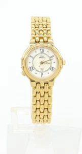 Women Timex Indiglo Light Gold Dress Quartz Watch New Battery White Roman # Dial - Picture 1 of 10