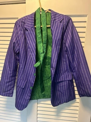 Spirit Joker Costume Adult Size Sm 3 Piece Suit And Joker Staff Accessory - Image 1 of 4