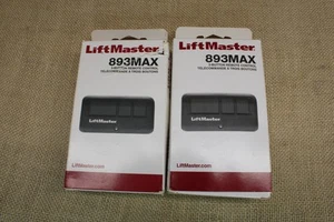 2 Pack 893MAX LiftMaster 3 Button Remote Control Garage Door Opener - Picture 1 of 6