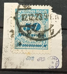 Deutsches Reich - Infla - 330 B -auf Briefstück - gepr. - Bild 1 von 1