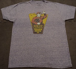 XL Palmer Cash Rogue Brewing Co Yellow Snow IPA Graphic Beer Collection T Shirt - Picture 1 of 6