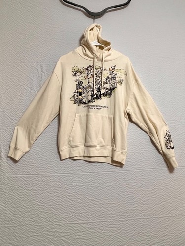 OFF WHITE Felpa con cappuccio Disney "Christopher Robin Gives Pooh a Party" Winnie the Pooh taglia L B5 5