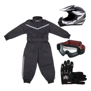ZORAX ZOR-X19 Motocross Helmet Motorcycle Child Race Suit Gloves Goggles Set - Picture 1 of 23