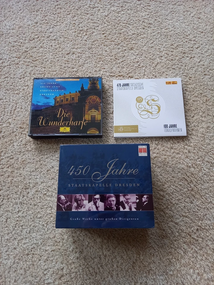 450 JAHRE STAATSKAPELLE DRESDEN/DIE WUNDERHARFE/100 JAHRE TONAUFNAHMEN/CD BOX... - Bild 1 von 4
