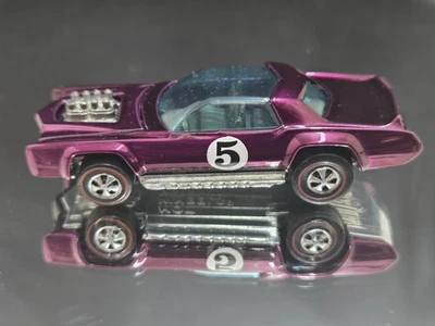 Hot Wheels Redline SUGAR CADDY #5 magenta Purple HK Dark Interior RESTORED 1969 - Image 1 of 4