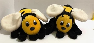 PLUSH CREATION INC. TWO BUMBLEBEE GLOVED HAND PUPPETS - Picture 1 of 1