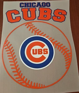 Chicago Cubs Colorful 8" DTF Heat Transfer Iron On FREE Shipping (C2/1) - Picture 1 of 1