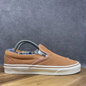 NUOVA scarpa da skate Vans Classic slip-on accogliente abbraccio marrone foderata in pelliccia sintetica uomo 8,5 - Foto 1 di 10