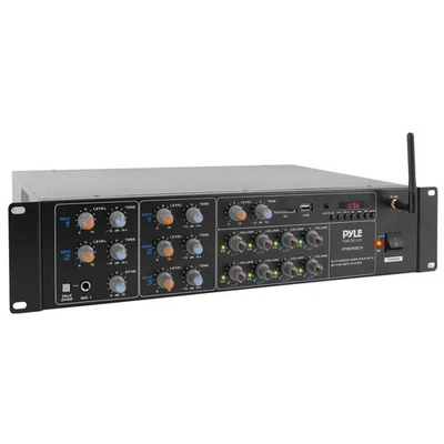 Pyle 8-Ch. Audio Karaoke Bluetooth Amplifier-Stage & Studio Sound Mixer Receiver - Image 1 of 4