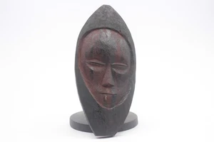 Vintage 10" African Tribal Antique Face Wooden Hand Carved Mask/ Face Wall Decor - Picture 1 of 3