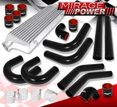 27.5"X7.25"X2.5"Aluminum Sport Intercooler+64MM Piping Kit Upgrade+Coupler+Clamp Foto 1 de 4
