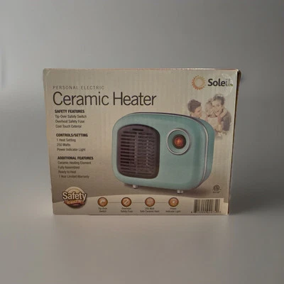 Soleil MH-08W 250 vatios calentador de escritorio eléctrico personal de cerámica ¡Nuevo! Foto 1 de 4