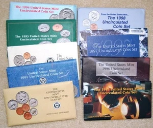 1990 -1998 Mint Set Run - Nine Sets-MINT OGP/COA- 1990 through 1998 - Picture 1 of 1