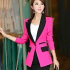 Womens One Button Outwear Coat Blazer Formal Business Suit Slim Fit Jacket