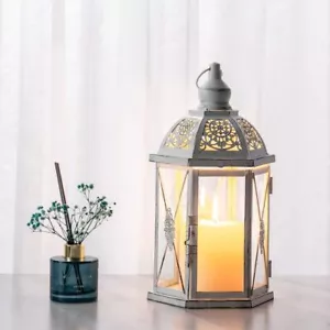 Lantern Decorative Indoor & Outdoor 15.2'' Candle Lantern Farmhouse Home Decor H - Picture 1 of 9