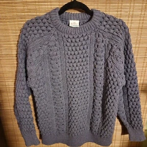 Bonner Ireland Handloomed Wool Chunky Fisherman Cableknit Sweater - Picture 1 of 6