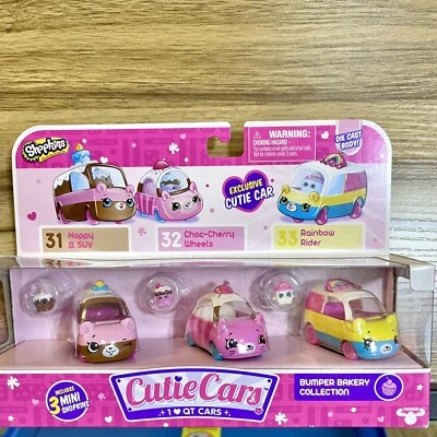 Shopkins Cutie Cars Bumper Bakery Collection Serie 1 - 31,32,33 Die-cast Nuevo Foto 1 de 3