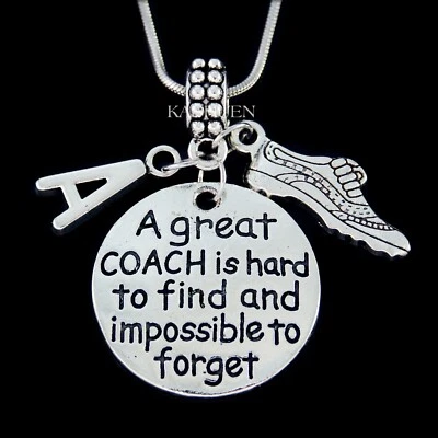 Gifts for Running Coach, Runner Half Marathon Races Retirement Keychain Necklace - Image 1 of 4