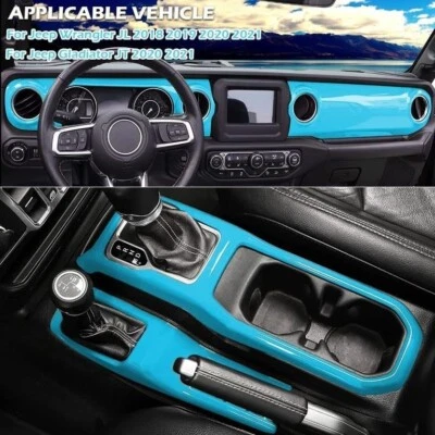 Jeep Wrangler JL JLU Gladiator JT 2018-21 consola central tablero cubierta azul Foto 1 de 4