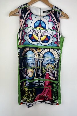 Alexander Wang  100% silk religious icon shift dress Size M/UK10 - image 1 of 4