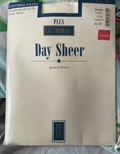 Pantimedias Liz Thomas Day Puntera Reforzada Transparente Ames Marfil Plus 1X-2X Nuevo de Colección - Imagen 1 de 6
