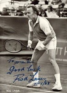Rod Laver Tennis Great Signed Postcard with JSA COA - Picture 1 of 2