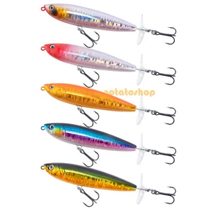 Paquete de 5 ganchos agudos de cebo artificial cola señuelo de pesca para lucioperca lubina trucha - Imagen 1 de 10