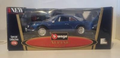 1971 Burago Alpine A110 S 1/16 Vintage Die Cast BBurago 3001 Metallic Blue - Image 1 of 4