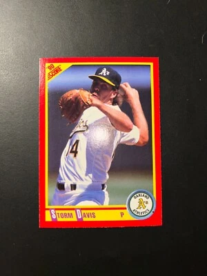 1990 SCORE BASEBALL CARD STORM DAVIS #266 OAKLAND ATHLETICS A'S MLB FREE SHIP - Image 1 of 2