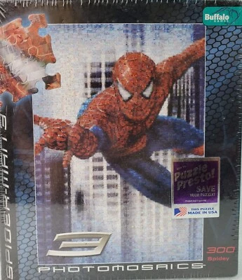 Rompecabezas de 300 piezas Spider-Man 2007 fotomosaico Rob Silvers Marvel Comics Spidy Foto 1 de 4