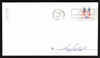 Johnny Antonelli Signed Baseball Postal Envelope Boston Braves Autograph - Image 1 of 2