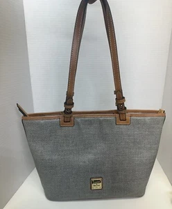 Dooney & Bourke Pebble Covered Cotton Tweed Shopper Tote - Picture 1 of 23