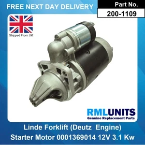Motor de arranque para carretilla elevadora Linde con motor Deutz H20 H25 H30 H35 H40 H70 - Imagen 1 de 5