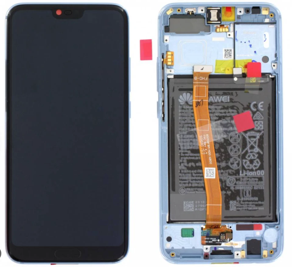 DISPLAY TOUCH BATTERIA ORIGINALE HONOR 10 COL-L09 L29 FRAME SCHERMO VETRO GRIGIO - Immagine 1 di 1