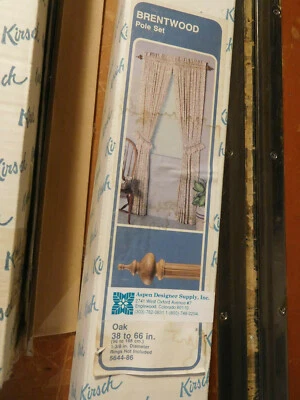 1 3/8" Brentwood Vintage 38-66" Kirsch Decorativo POLO BARRA CORTINA #5644-86 ROBLE Foto 1 de 3