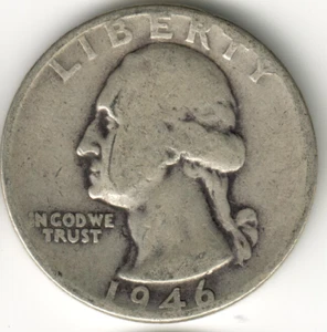 USA - 1946P - Washington ¼ $ - Silver Eagle - no mint mark - #15989RG - Picture 1 of 2