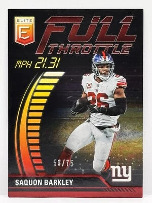 2023 Panini Donruss Elite Full Throttle Red /75 Saquon Barkley #FT-SB - Image 1 of 2